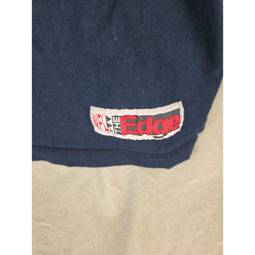 Vintage Dallas Cowboys NFL Football The Edge 3/4 Sleeve Blue Large T-Shirt - Picture 3 of 4